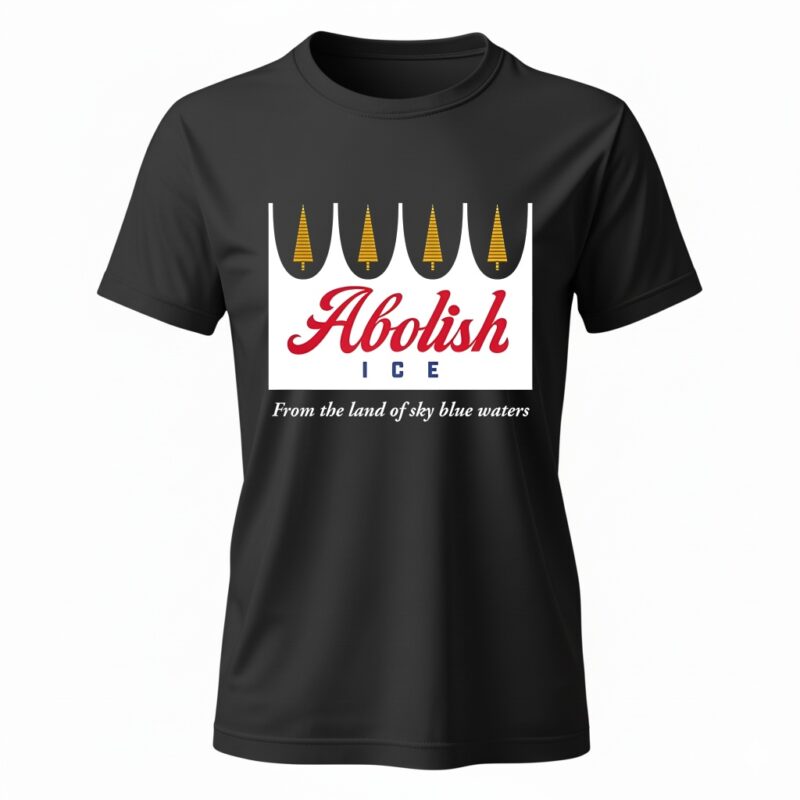 Abolish ICE from the land of sky blue waters_Ladies T-Shirt