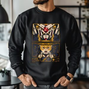 Amuro The Cat RX-78-2 Gundam anime_Crewneck Sweatshirt