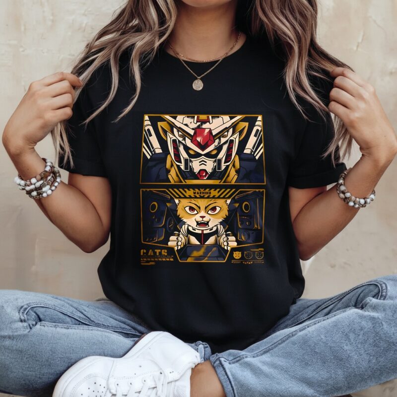 Amuro The Cat RX-78-2 Gundam anime_Ladies T-Shirt