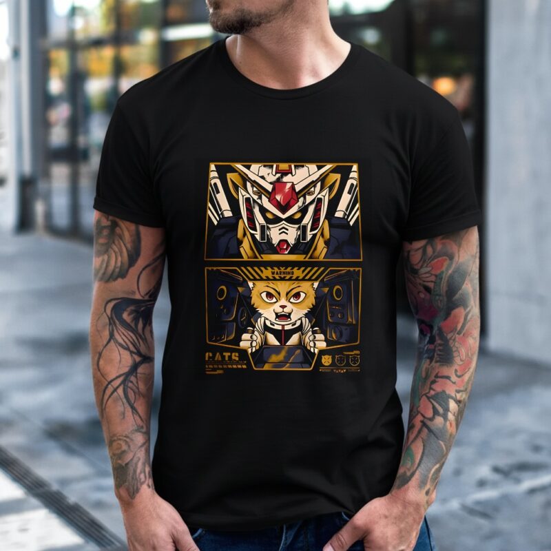 Amuro The Cat RX-78-2 Gundam anime_T-Shirt