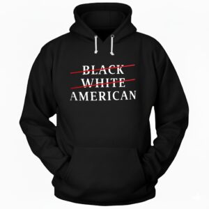 Black white slash American letter_Hoodie