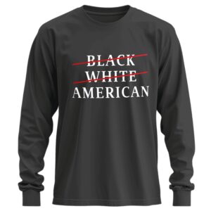 Black white slash American letter_Longsleeve Tee