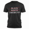 Black white slash American letter_T-shirt