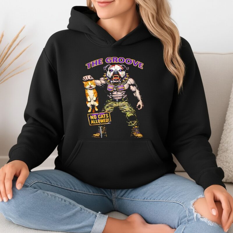 Bulldog the groove no cats allowed 1911_Hoodie