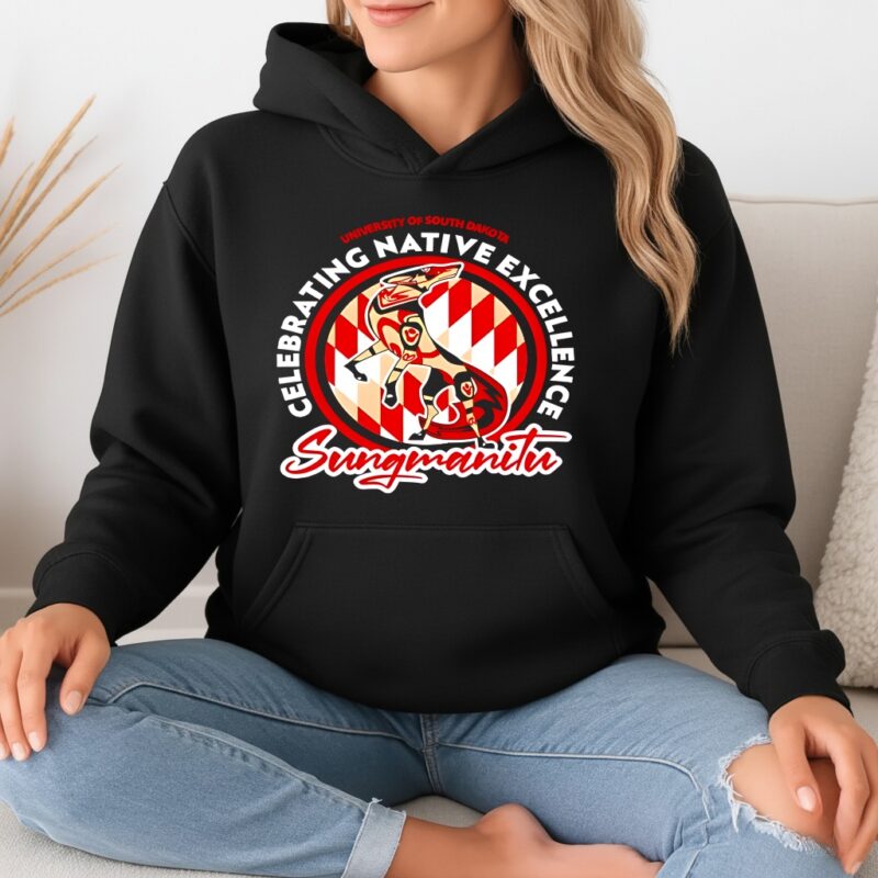 Celebrating Native American Excellence University of South Dakota Sungmanitu_Hoodie