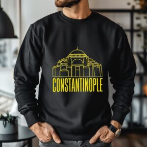 Constantinople Hagia Sofia line art ancient architecture_Crewneck Sweatshirt