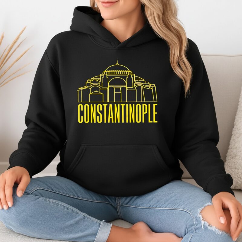 Constantinople Hagia Sofia line art ancient architecture_Hoodie
