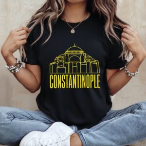 Constantinople Hagia Sofia line art ancient architecture_Ladies T-Shirt