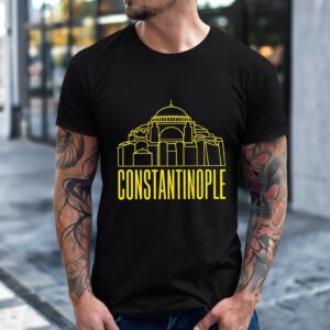 Constantinople Hagia Sofia line art ancient architecture_T-Shirt