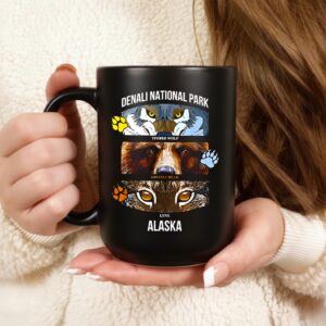 Denali National Park US Alaska Wolf_Ceramic Mug