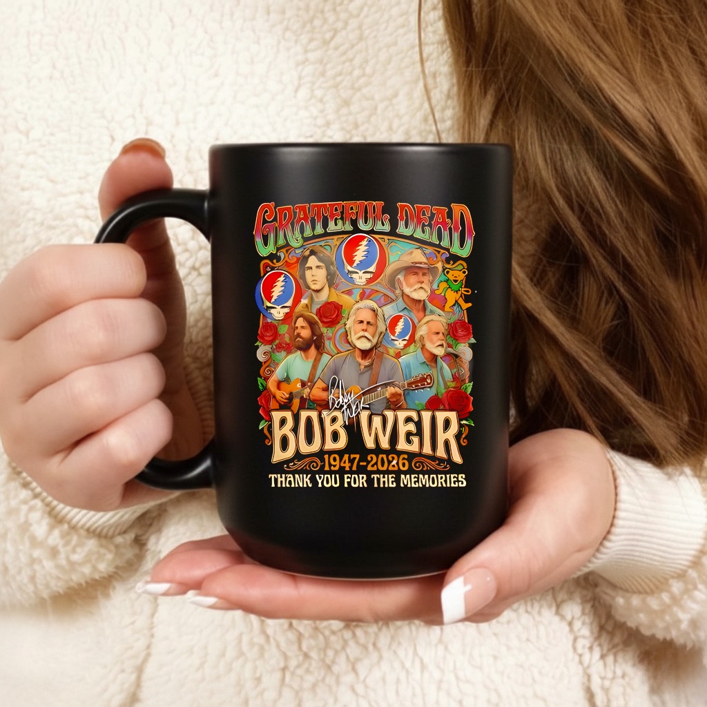 Grateful Dead Bob Weir 1947-2026 Thank You For The Memories Signature_Ceramic Mug