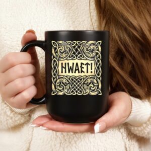 Hwaet ancient poem Beowulf Viking art_Ceramic Mug