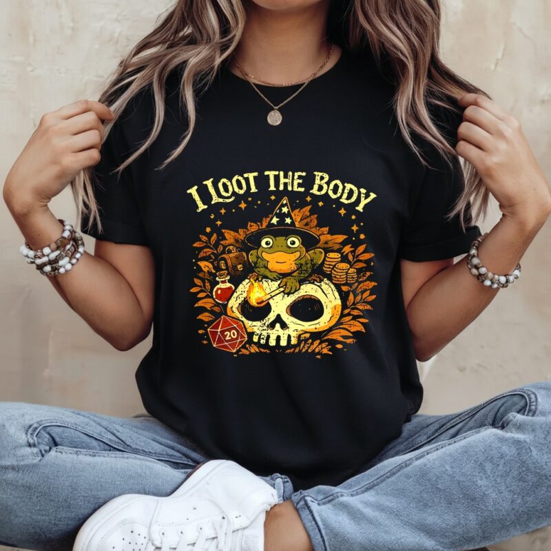 I loot the body frog wizard Dungeons and Dragons_Ladies T-Shirt