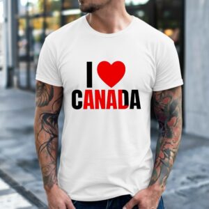 I love Canada red heart_Classic Men's T-Shirt