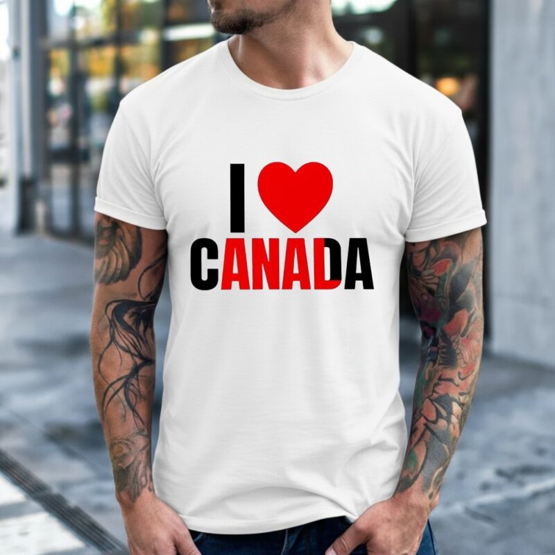 I love Canada red heart_Classic Men's T-Shirt