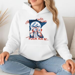 Minnesota nice means fuck ICE baseball cartoon_Hoodie