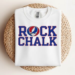 Rock Chalk University of Kansas and the Grateful Dead_Crewneck Sweatshirt