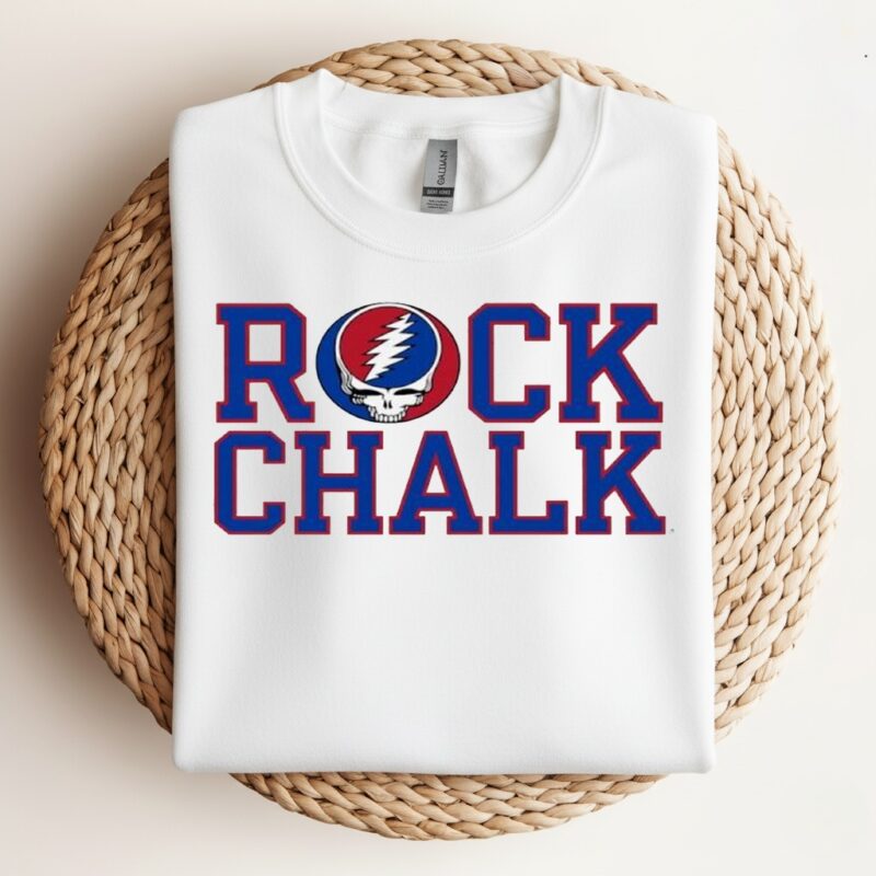 Rock Chalk University of Kansas and the Grateful Dead_Crewneck Sweatshirt