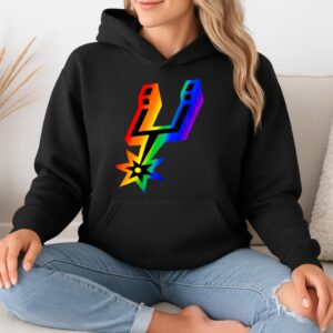 San Antonio Spurs with LGBT pride logo_Hoodie