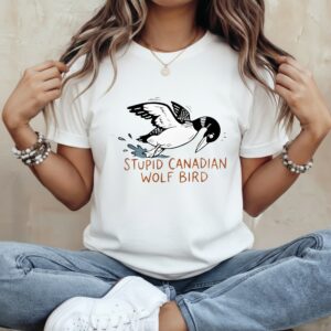 Stupid Canadian Wolf Bird Romance Hockey_Classic Women's T-Shirt