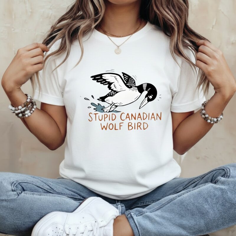 Stupid Canadian Wolf Bird Romance Hockey_Classic Women's T-Shirt