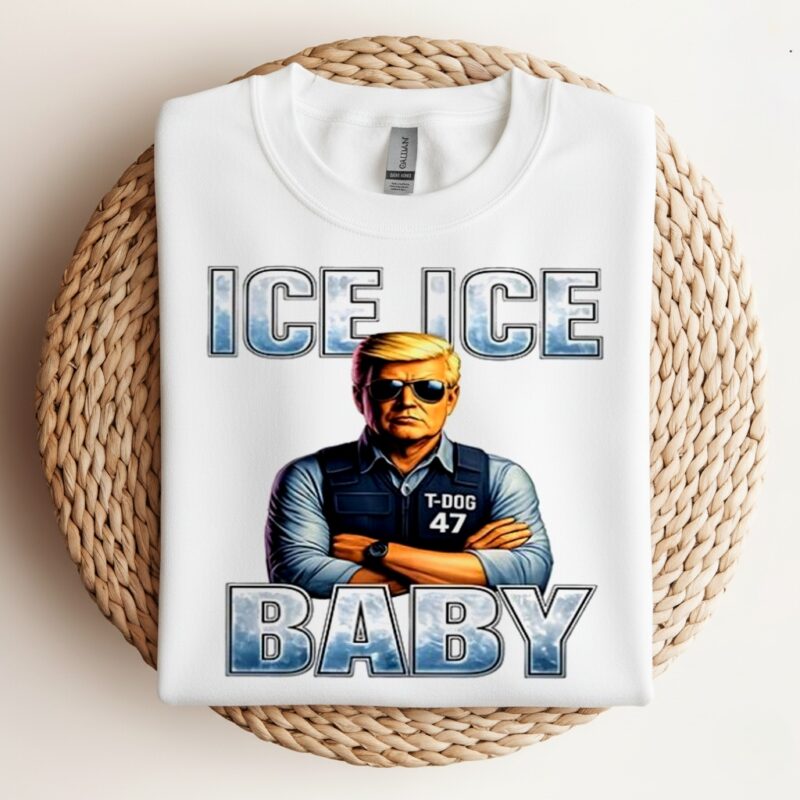 Trump T-dog 47 Ice Baby_Crewneck Sweatshirt