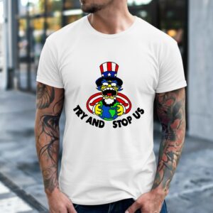 Try and stop us cartoon logo_Classic Men's T-Shirt