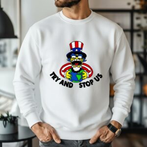 Try and stop us cartoon logo_Sweatshirt
